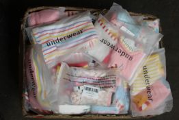 A large quantity of children's as new underwear (Various sizes).