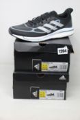 Two pairs of as new Adidas Supernova + M trainers (UK 8.5).