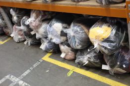Fourteen bags of pre-owned clothing and related items.