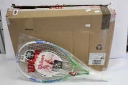Eight as new Wilson US Open 23 junior tennis rackets.