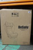 A BeSafe iZi Flex Fix i-Size car booster seat.