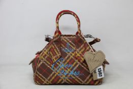 An as new Vivienne Westwood Derby Small Yasmine vegan coated canvas bag (RRP £390).