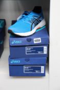 Two pairs of men's as new Asics Gel-Exalt 5 trainers (UK 10).