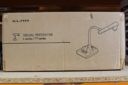 A boxed as new ELMO L-12F Visual Presenter.