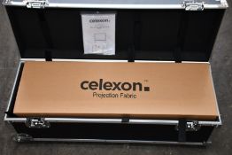 An as new Celexon Folding Frame screen 203 x 114cm Mobile Expert - Rear Projection.