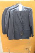 Three as new Roy Robson navy suits and a suit jacket (All size 52).