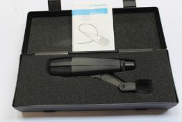 A Sennheiser MD 421 II Dynamic Microphone.