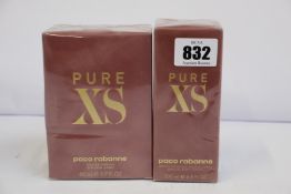 A boxed as new Paco Rabanne Pure XS eau de parfum (80ml) and a boxed as new Paco Rabanne Pure XS