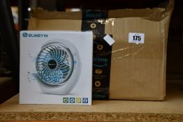 Twenty boxed as new Sungyin USB mini desk fans.