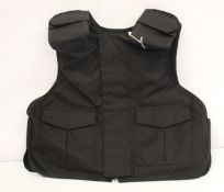 A Safe Guard Armour Patrol 1 tactical armour vest in black, with a detachable 'Public Safety' velcro