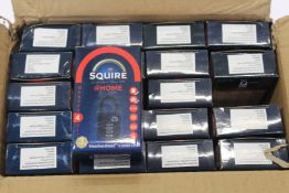 Twenty boxed as new Squire Weathershield Combi CP40 Padlocks.