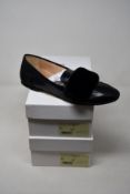 Two pairs of as new L.K.Bennett Lori faux fur trimmed loafers (EU 38, 40).