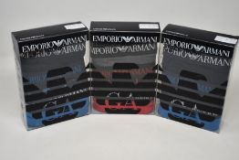 Ten packs of as new Emporio Armani trunks (3 pairs per pack - 5 x M, 5 x L).
