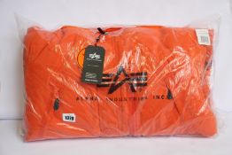 An as new Alpha Industries Polar jacket in orange (3XL).