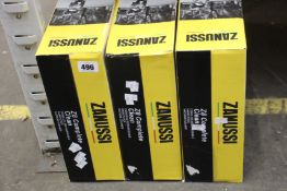 Three new Zanussi Red Z8 Complete Clean cordless rechargeable 400W, 0.05L foldable vacuum