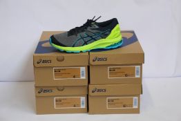 Four pairs of children's as new Asics GT-1000 10 GS trainers (2 x UK 3, 2 x UK 5.5).