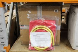 A quantity of as new Bugden Denmark nylon inflatable bag stoppers in red (Various sizes).