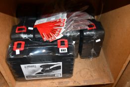 Five boxes of as new Sparky professional sanders (MP251) and ten packs of Sparky sanding papers.