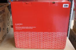 A boxed as new Klarstein TK2 Bella Pico red food processor.