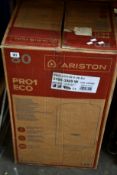 An Ariston Pro1 Eco 80 Wall Hung Water Heater (Slightly damaged).