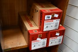 Three boxes of as new Sparky professional angle grinders (M750).