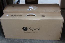 Two boxed as new Kyvol V20 Stick Vacuum Cleaners.