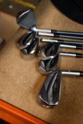 An as new Ping G425 club iron set (5-SW), ALTA CB shafts with Arccos caddie (All right-handed).