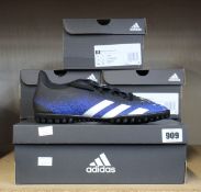 Six pairs of as new Adidas Predator Freak .4 Astro Turf trainers (All UK 8).