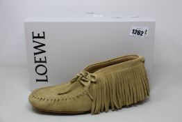 A pair of as new Loewe fringed high top loafers (EU 44 - RRP £425).