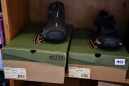 Two pairs of men's as new Keen footwear; Targhee III Mid (UK 7.5) and Targhee III Oxford (UK 8).