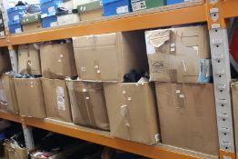 Ten boxes of assorted pre-owned clothing and related items.