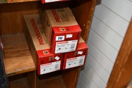 Three boxes of as new Sparky professional angle grinders (M750).