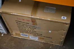 A boxed as new Tat Soul Mako studio chair in Ox-Blood Red.