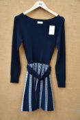 An as new Claudie Pierlot 121 Maud bicolore dress (T2 - RRP £279).