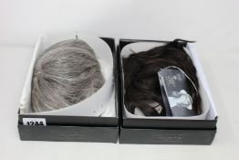 Two as new Raquel Welch Exclusively by Ellen Wille East Luxury Stonegrey Mix 58.51.56 wig and a