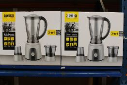 Six new Zanussi Grey 3 in 1 blender, chopper, grinders (ZBL 853GC).