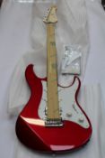 A Yamaha Pacifica 012 Red Metallic Electric Guitar.