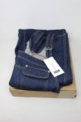A pair of as new SLVRLAKE denim dungarees (S).