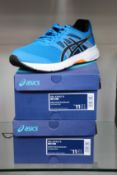 Two pairs of men's as new Asics Gel-Exalt 5 trainers (UK 10).