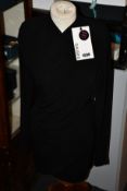 An as new GAUGE81 Tver wrap-front stretch-jersey mini dress in black (M - RRP £295).