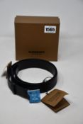 An as new Burberry leather belt.