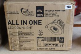 Forty eight boxed as new Bright Source - All In One LED Downlights (230465).