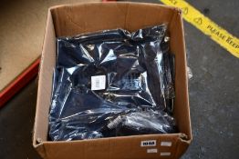 A quantity of as new Adidas Essential plain T-shirts in blue (22 x XL, 9 x XL).