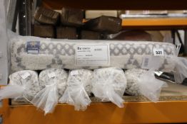 Ten as new Liv Interior organic cotton shaggy rugs, morocco (60cm x 90cm).