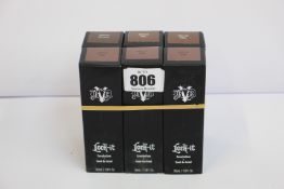 Six as new Kat Von D Lock It foundations (Deep 87 neutral, deep 81 and 83 cool).