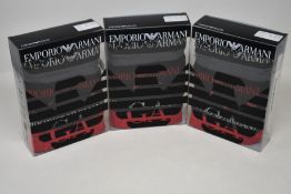 Ten packs of as new Emporio Armani trunks (3 pairs per pack - 5 x M, 5 x L).