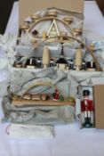 Seven as new Dregeno wooden display items to include three nutcrackers (071/005) and four