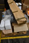 A quantity of miscellaneous items to include electrical boxes, rat traps, pond liner, Centour