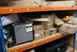 A quantity of miscellaneous music and related items to include a Fender Squier Affinity Series