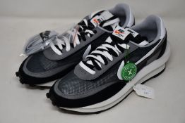 A pair of as new Sacai X Nike LD Waffle black with authentication tag (UK 8.5 - No box).